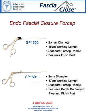 Fascia Close Sell Sheet Advanced Endoscopy Devices