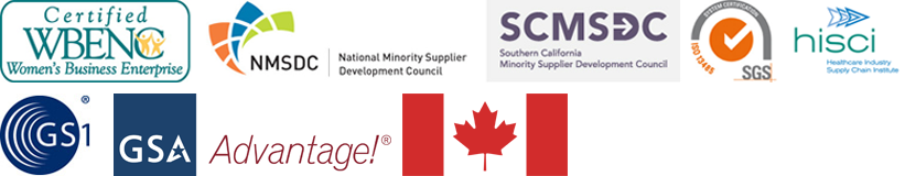 WBENC, NMSDC, SCMSDC, SGS, ISO 13485, HISCI, GS1, GSA Advantage, Health Canada Certifications Advanced Endoscopy Devices