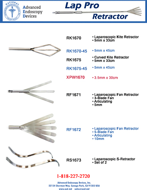 Lap Pro Kite Retractor, Kite Retractor, S Retractor Advanced Endoscopy Devices