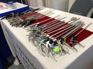 Just a few of the instruments we brought to the 2015 AAGL Global Congress.  