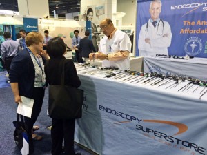 Demonstrating our lap instruments to some AORN attendees.