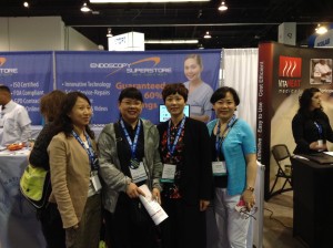 A few of the many attendees that stopped by the Endoscopy Superstore booth.