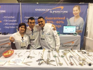 Some Endoscopy Superstore team members working the booth.